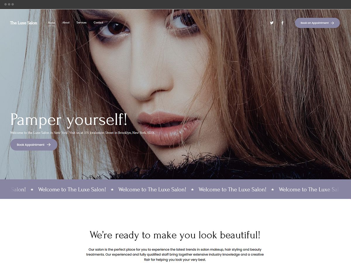 Fashion portfolio website template