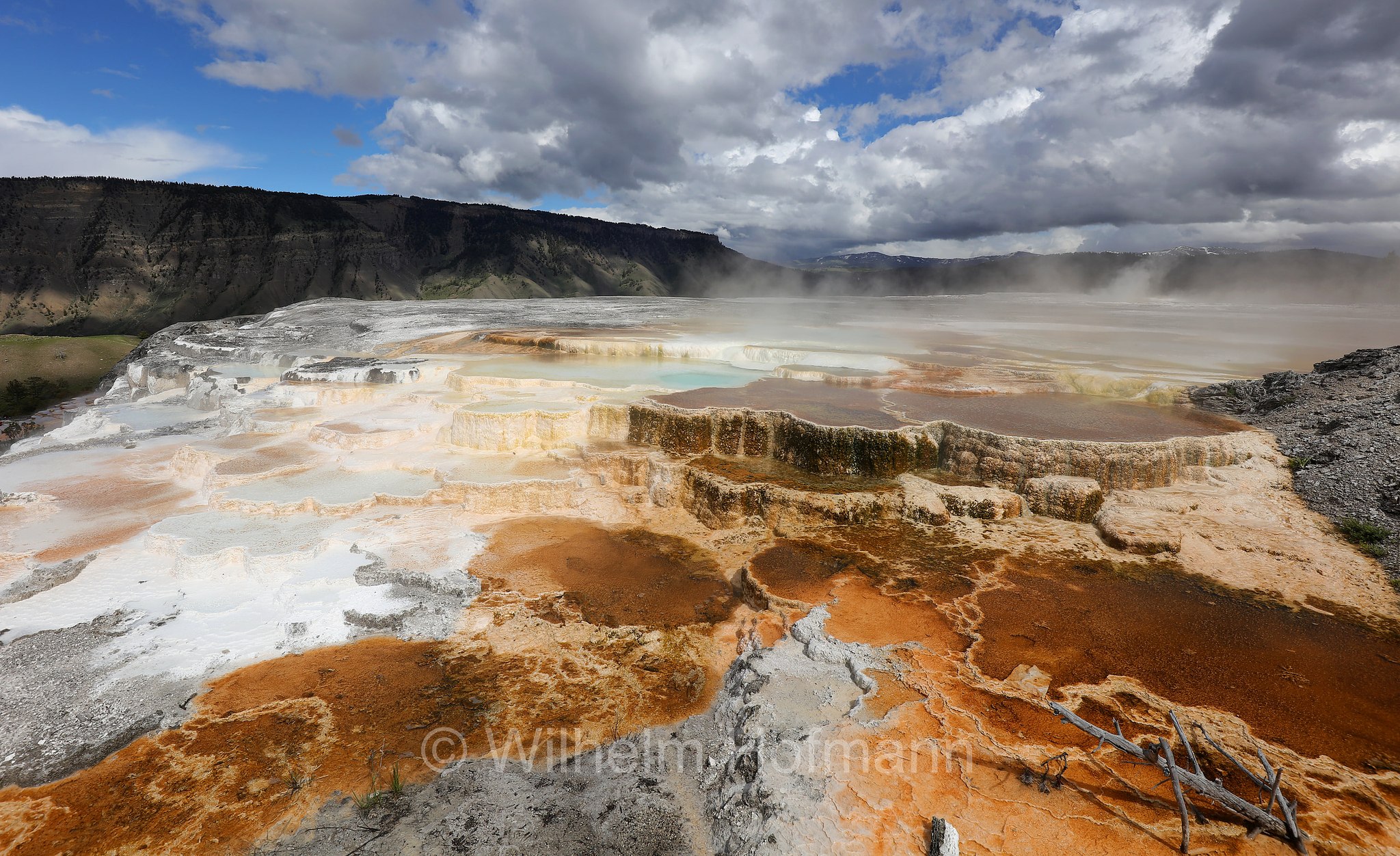 New Blue Spring, Mammoth Hot Springs, Yellowstone National Park, Yellowstone-Nationalpark﻿, parco nazionale di Yellowstone, Wyoming, USA