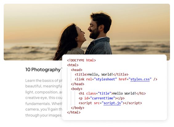 Custom CSS and HTML