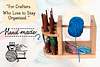 Handcrafted wooden yarn holder and crochet organizer