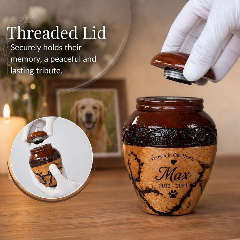 Personalized Turn Wood Pet Urn