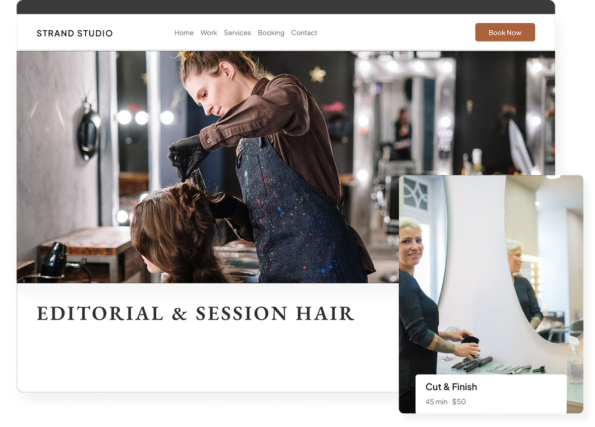 A cosmetology portfolio on its own domain