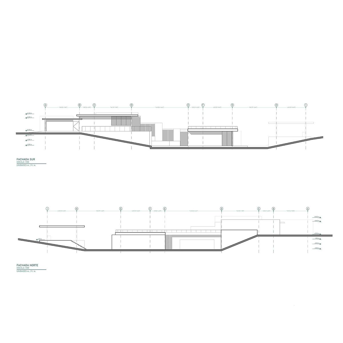 corte arquitectura casa patio central secci&oacute;n vivienda lujo Puerto Rico