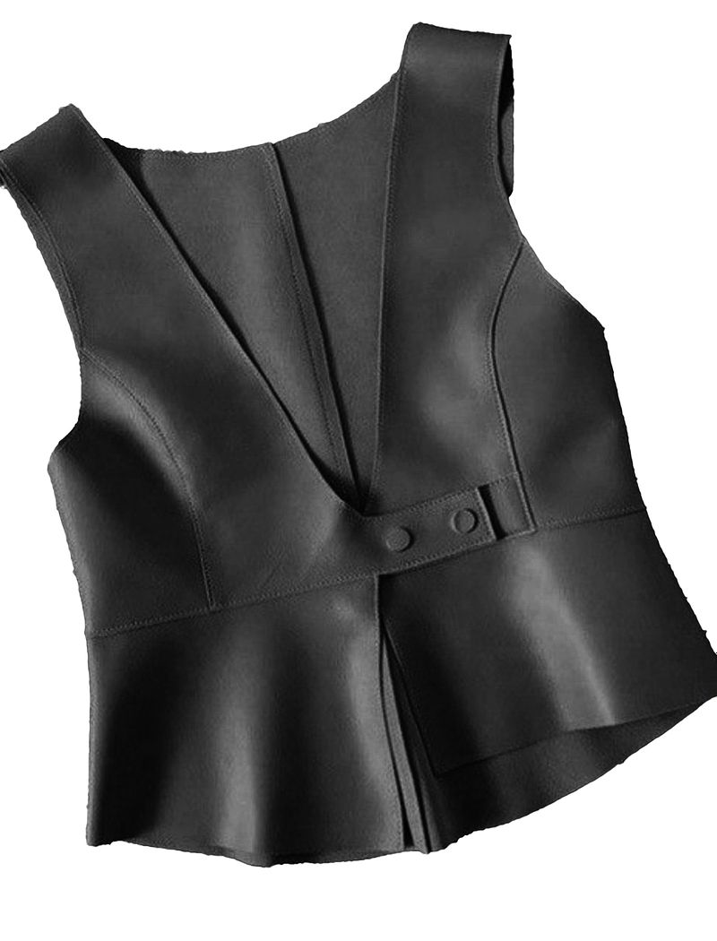SKINS Odh : The Regent Women's Sleeveless Sheepskin Leather Jacket