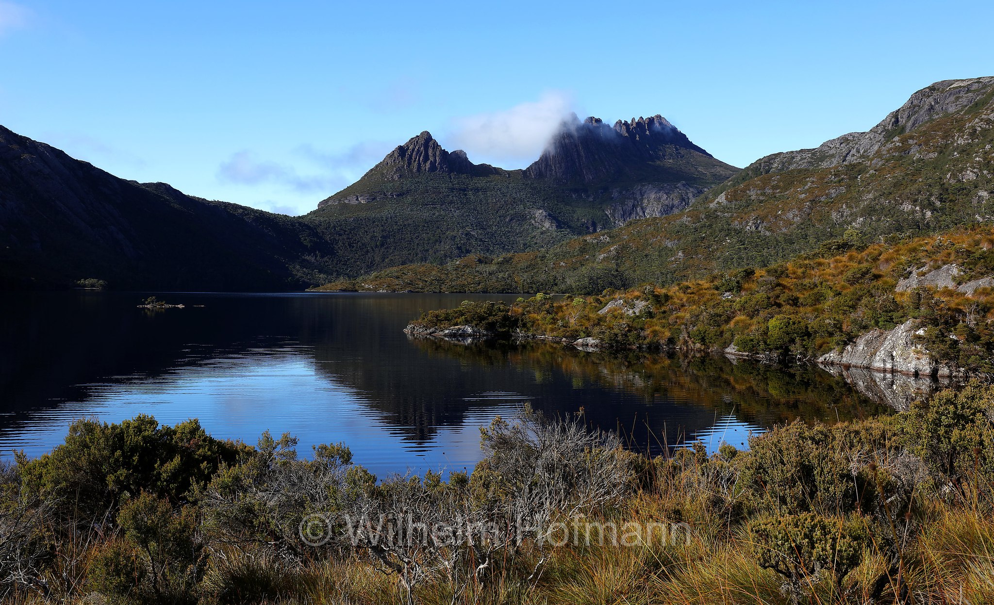 Cradle Mountain, Little Horn, Dove Lake, Cradle Mountain National Park, Cradle Mountain-Lake St Clair National Park, Cradle-Mountain-Lake-St.-Clair-Nationalpark, Parco nazionale del monte Cradle-lago St Clair, Tasmania, Tasmanien, Australia, Australien