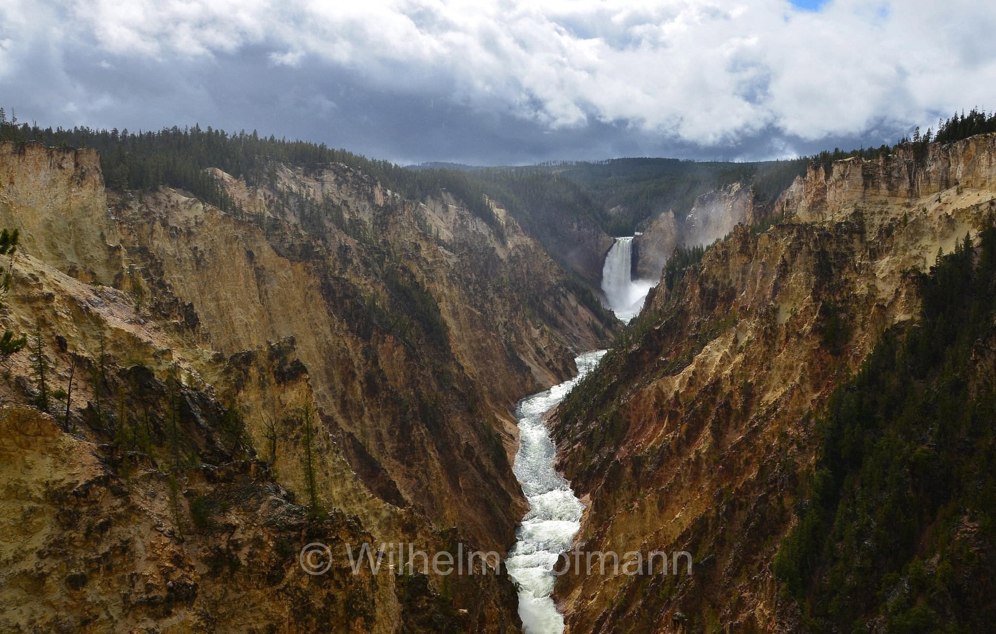 Artist Point, Lower Yellowstone Falls, Grand Canyon of the Yellowstone, Yellowstone National Park, Yellowstone-Nationalpark﻿, parco nazionale di Yellowstone, Wyoming, USA