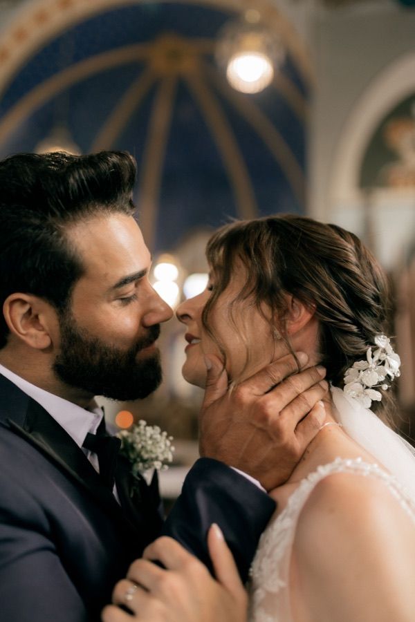 Couple embracing