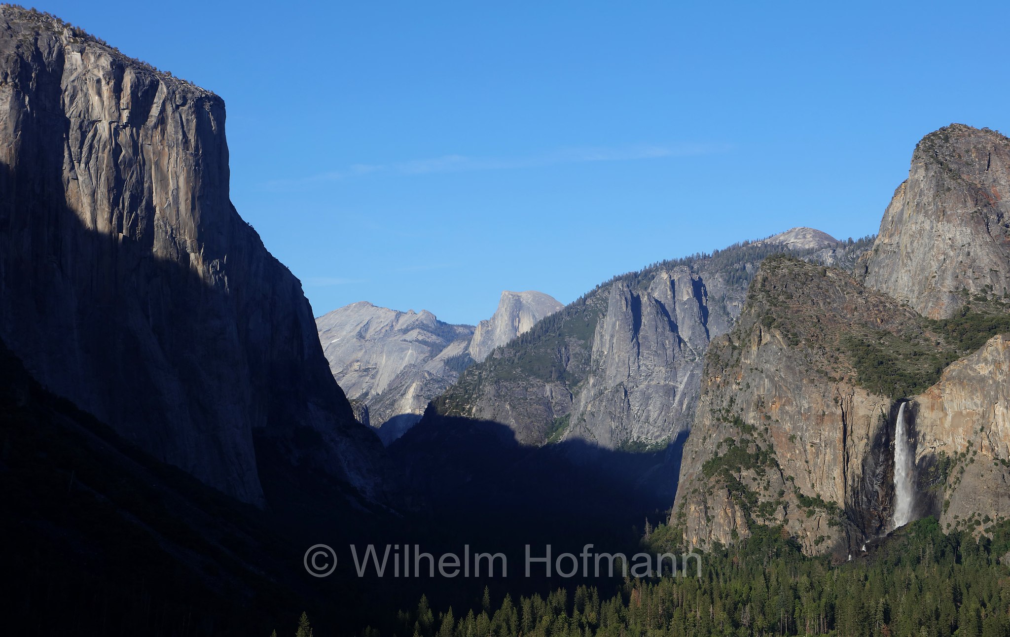 Tunnel Viewpoint, Bridalveil Falls, Yosemite Valley, Yosemite National Park, Yosemite-Nationalpark, Parco nazionale di Yosemite, Kalifornien, California, USA