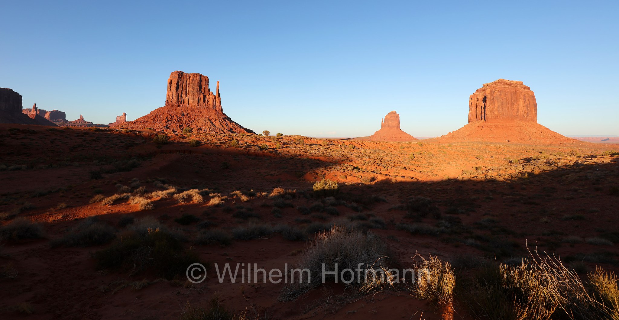 West Mitten Butte, East Mitten Butte, Merrick Butte, Monument Valley, Arizona, USA