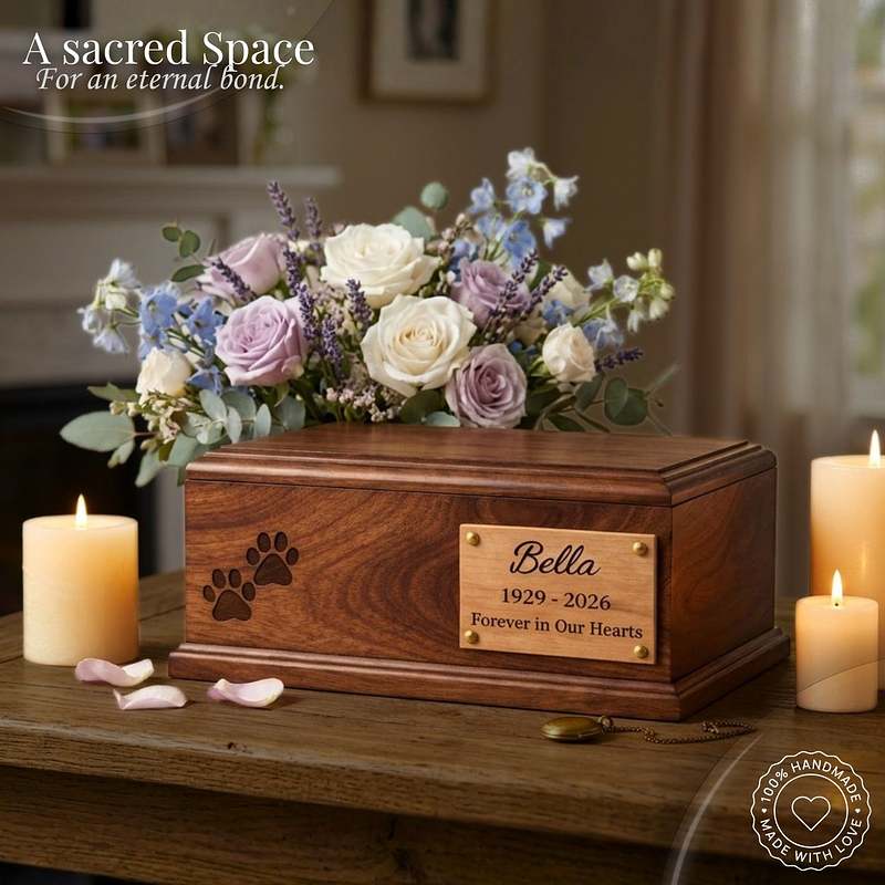 Personalized Wood Pet Urn Box