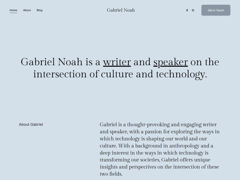Writer portfolio website