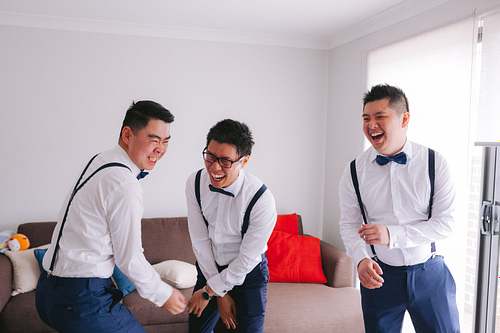 Groom Getting Ready