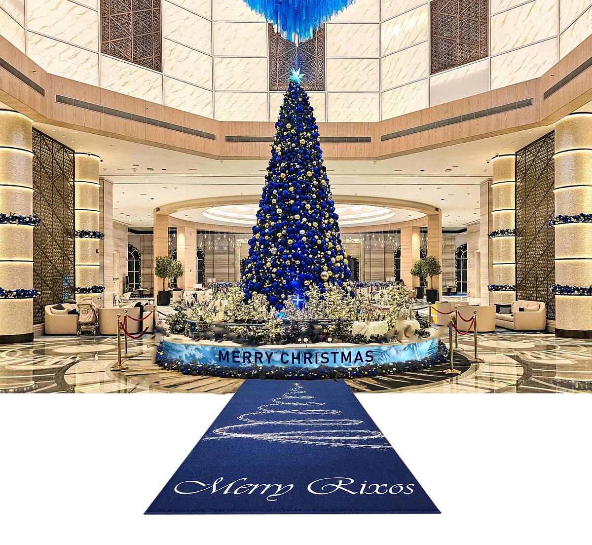 photomontage luxury christmas lobby design
