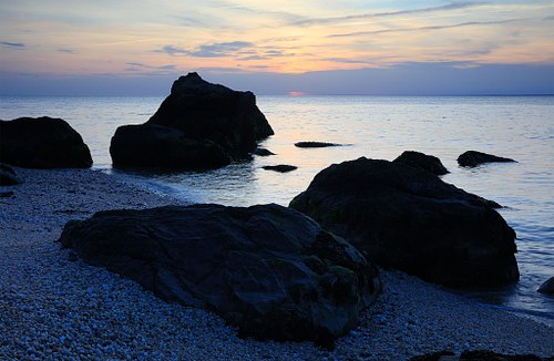 Sea at night