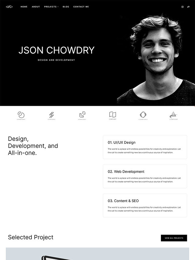 Eternity - Pixpa Portfolio Website Templates