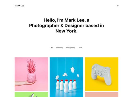 Photography portfolio templates