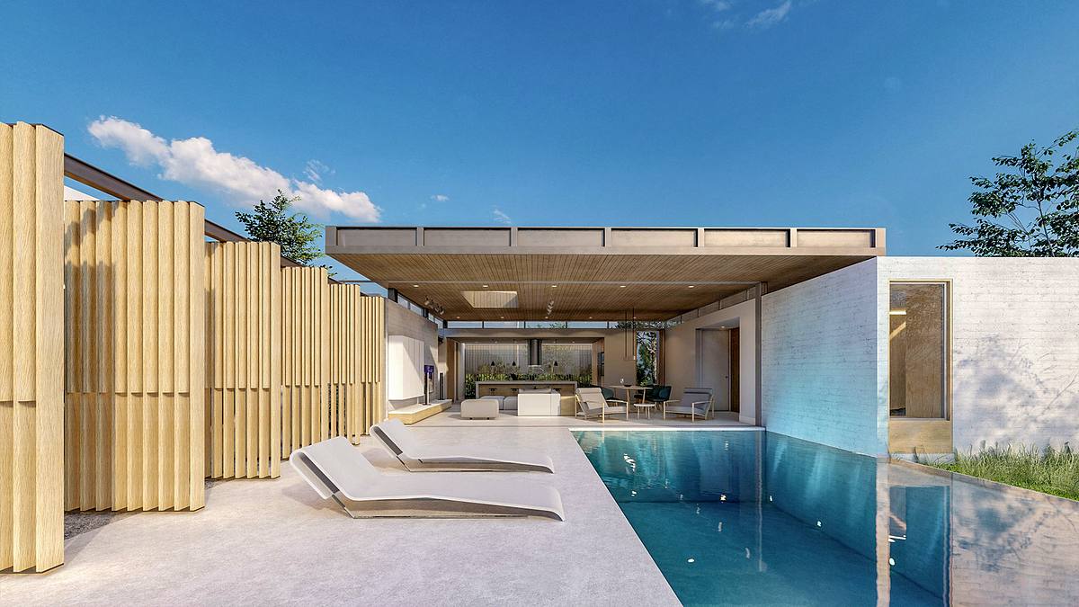 render exterior casa modular madrid arquitectura contemporanea vivienda