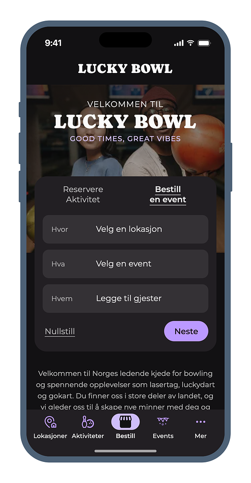 Redesigning an event booking flow