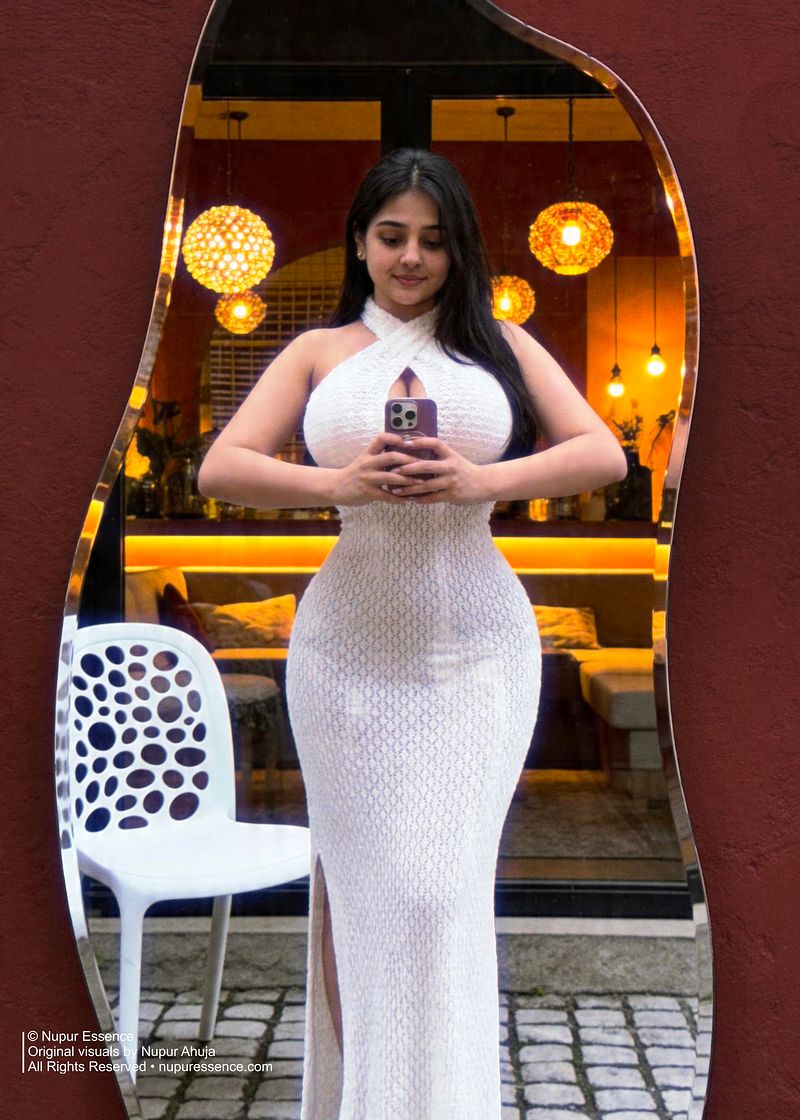 White Dress In Evening Garden
