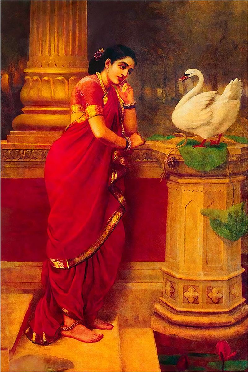 Hamsa Damayanti-Raja Ravi Verma