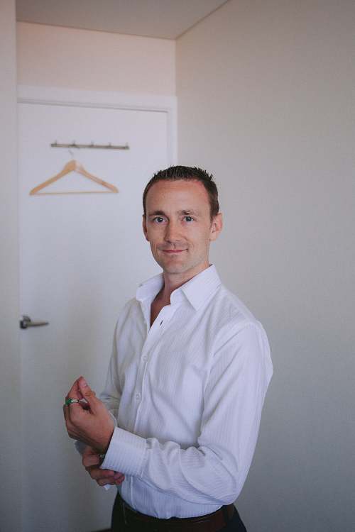 Groom Getting Ready