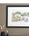 Sheffield City Landmarks | The Steel City | Original Art | Historic Yorkshire