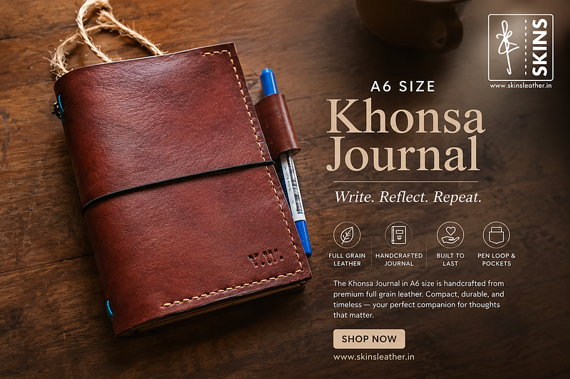 SKINS: Khonsa Leather Portfolio Journal — A6