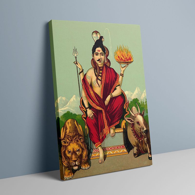 Ardhanarishvara – The Divine Union of Shiva and Shakti by Raja Ravi Verma