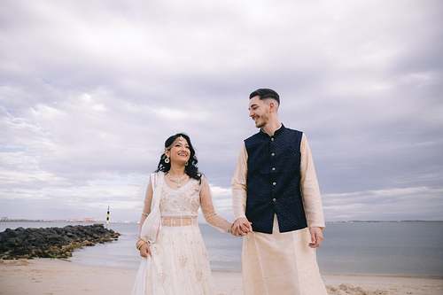 Wedding Photo at Cook Park Rock Jetty, Brighton Le Sands