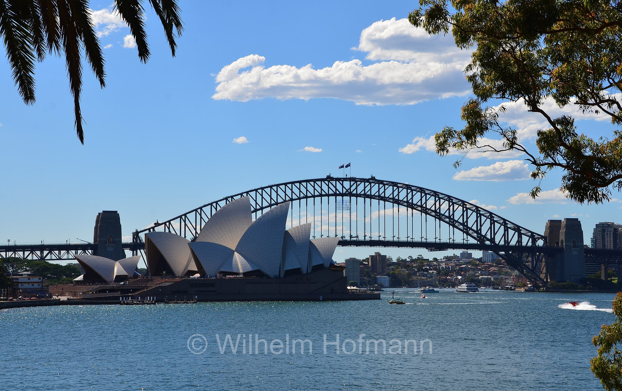 Sydney Opera House, Opernhaus Sydney, teatro dell'Opera di Sydney, Harbour Bridge, ponte di Sydney, Port Jackson, Sydney Harbour, New South Wales, Nuovo Galles del Sud, Australia, Australien
