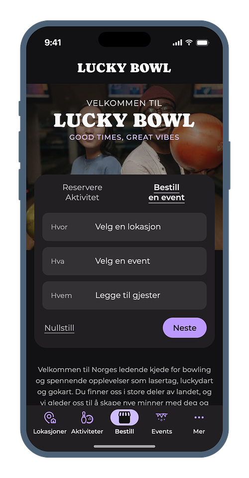 Redesigning an event booking flow