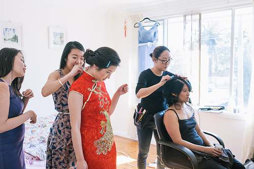 Bride Getting Ready