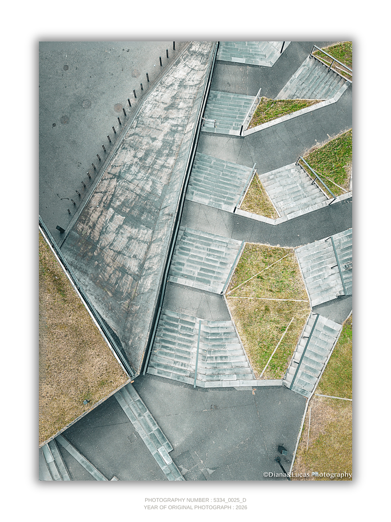 COLLECTION - URBAN GEOMETRY VERTICAL - "Steps and Grass" - LIMITED EDITION 10 of 10