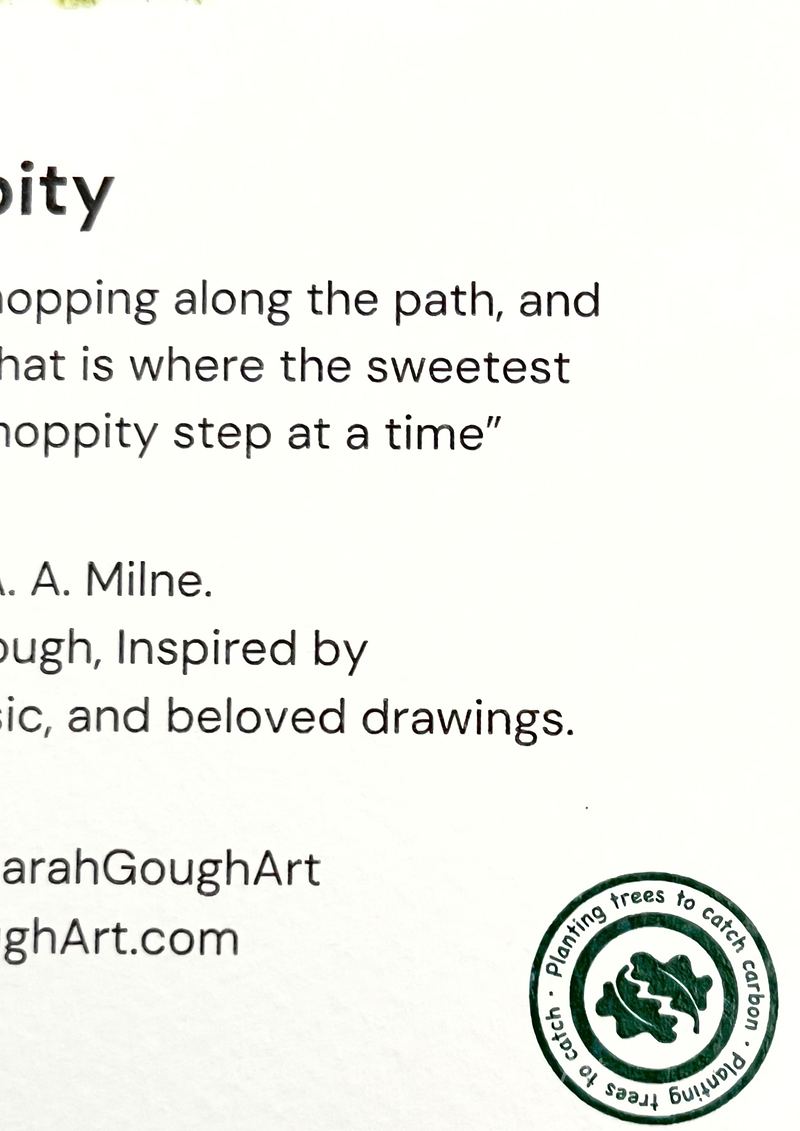 Hoppity Hop | Winnie the Pooh, Christopher Robin and Piglet | Art Card