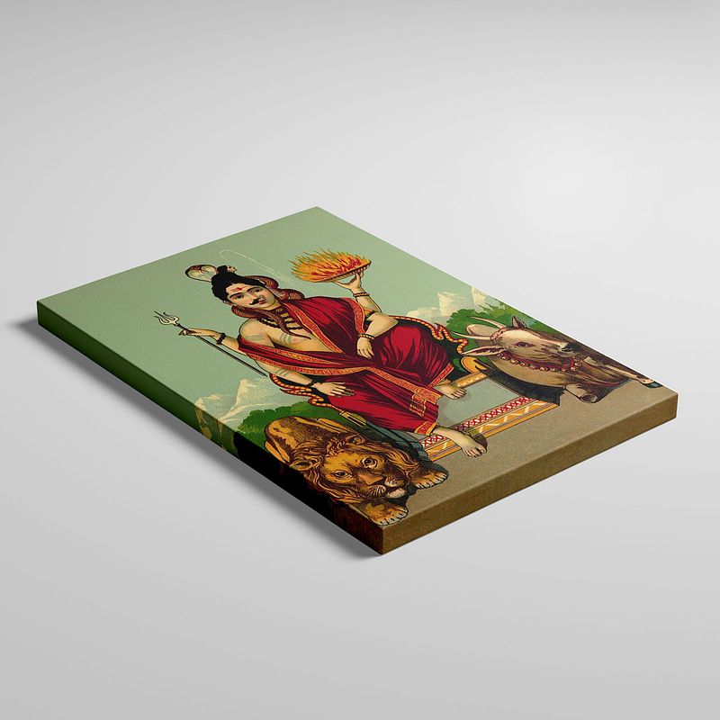 Ardhanarishvara – The Divine Union of Shiva and Shakti by Raja Ravi Verma