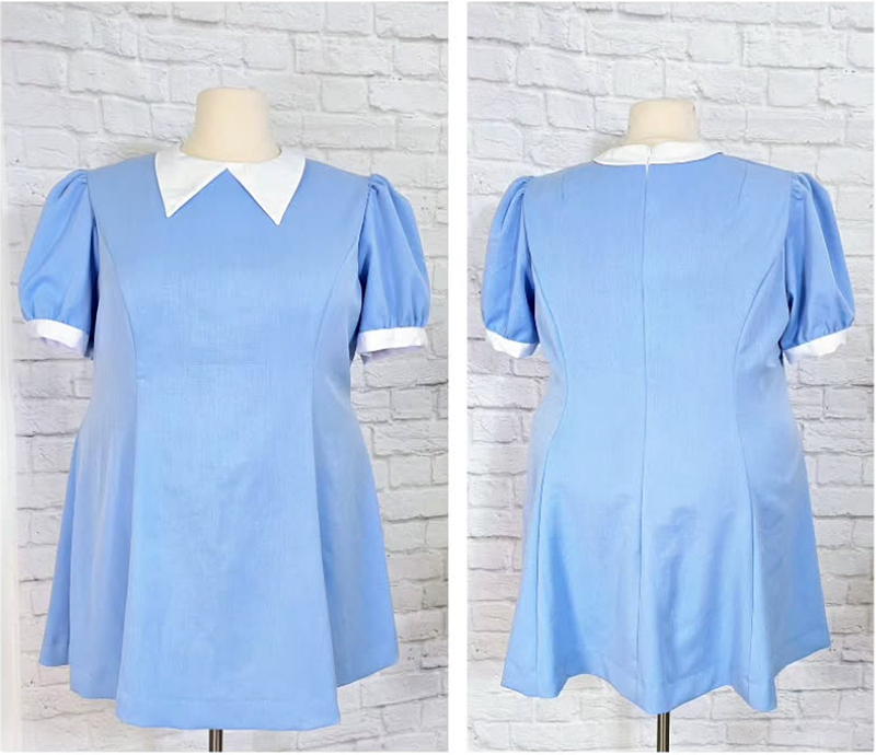 Sharon Blue babydoll  Collar & Cuffs