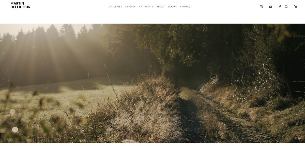 Martin Dellicour wildlife photography portfolio website homepage