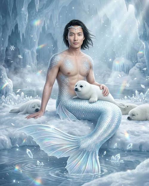 Ice Cave Custom Mermaid Portrait From Photo
