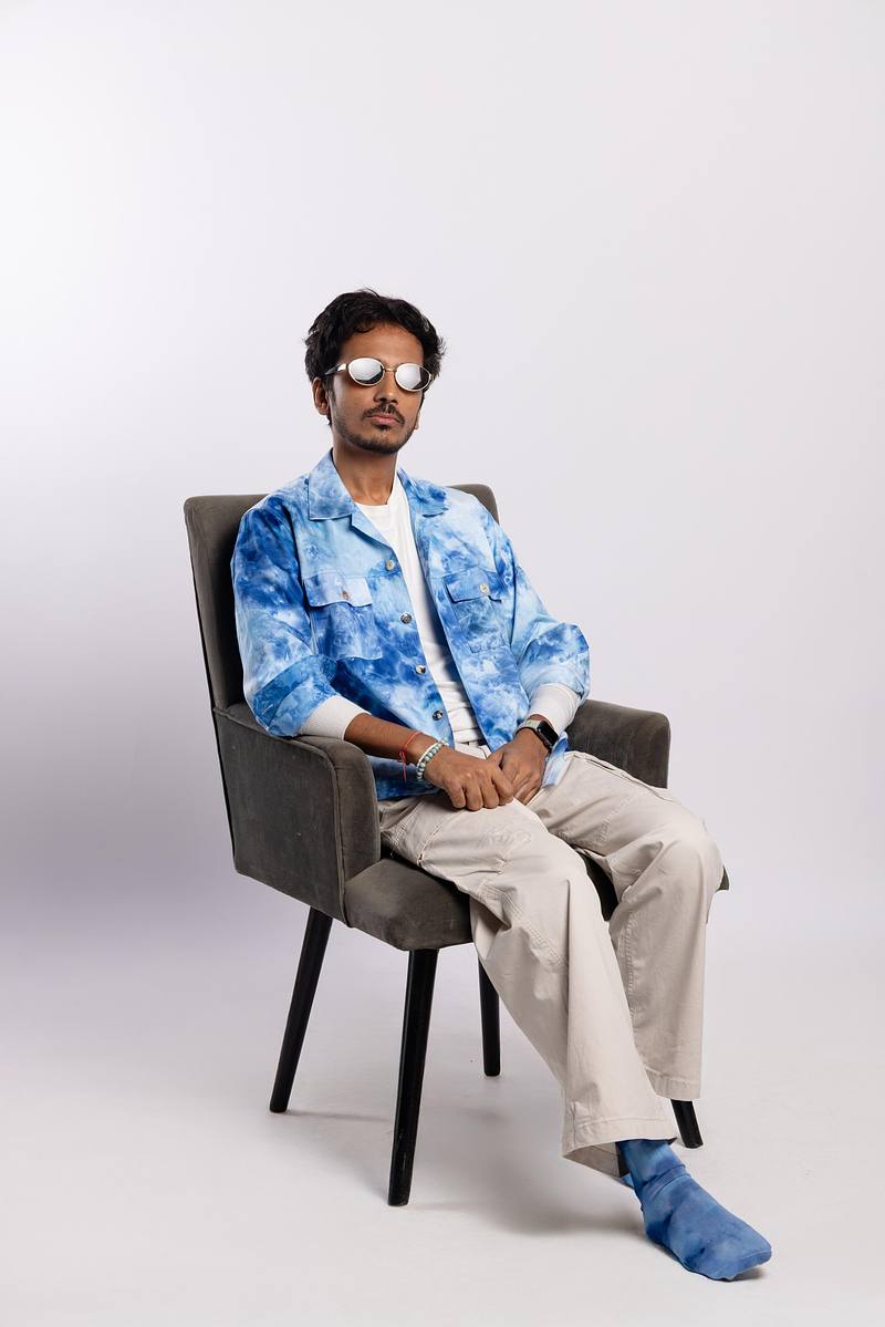Cotton Twill Shacket - Summer Sky