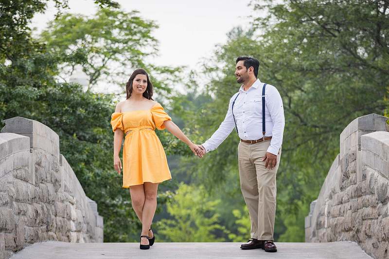 Verona Park Bridge | Verona New Jersey Summer Engagement | Maria & Alex