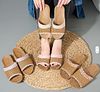 Light Straw Slippers