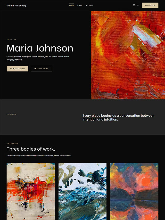 Hue - Pixpa Art & Illustration Website Template