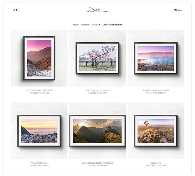 Fotografen e-commerce winkel Gallery Tool