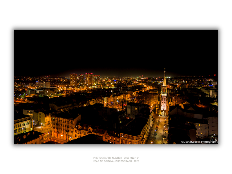COLLECTION - FROM ABOVE HORIZONTAL - "Spire on the Night City" - LIMITED EDITION 10 of 10