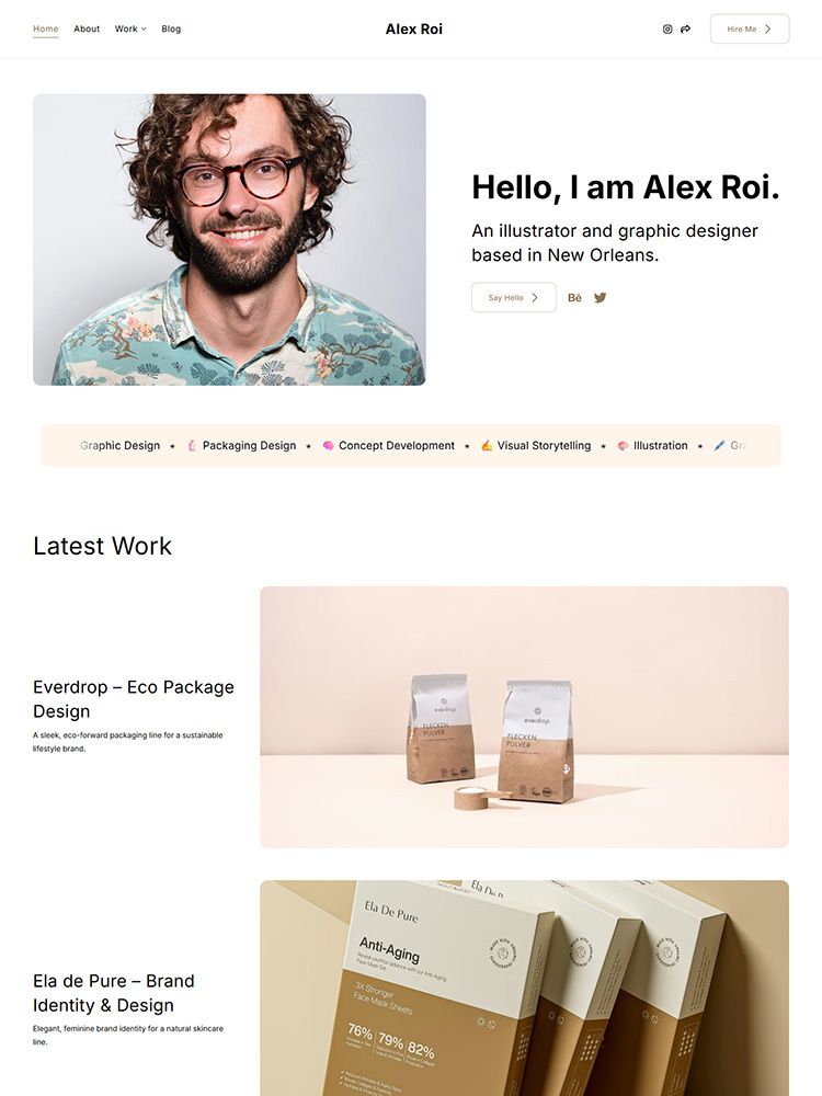 Porto &mdash; Pixpa website template