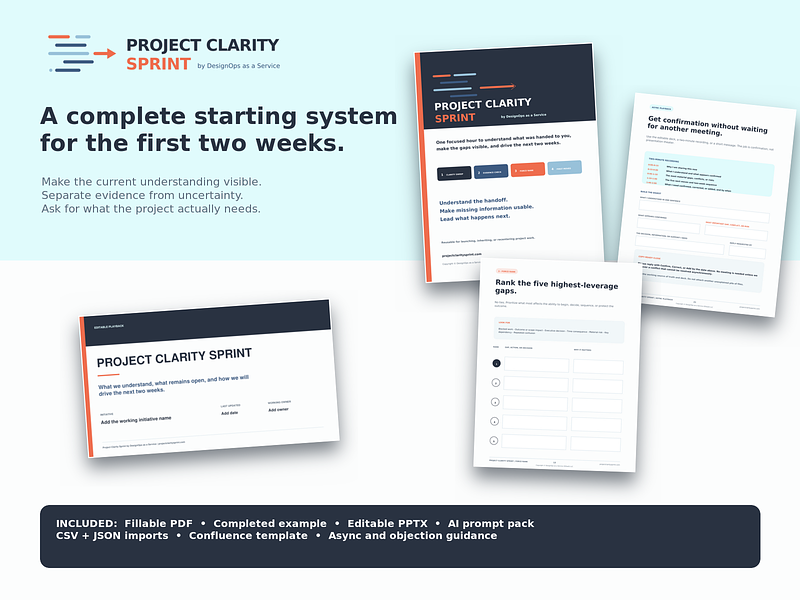Project Clarity Sprint: One-Hour Project Handoff and Alignment Kit