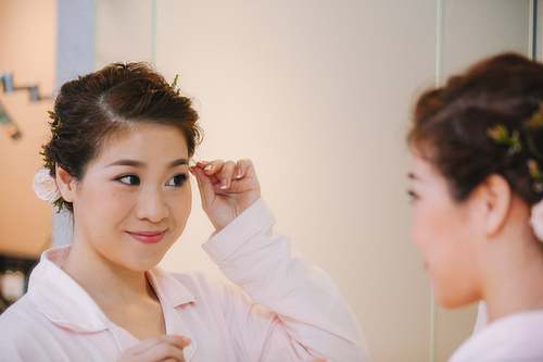 Bride Getting Ready