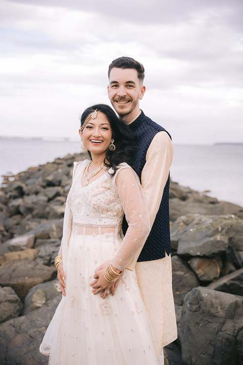 Wedding Photo at Cook Park Rock Jetty, Brighton Le Sands