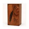 Feather Wood Urn for Ashes