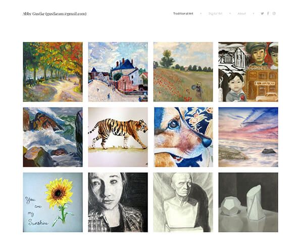 Abby Gustke Portfolio Website Examples